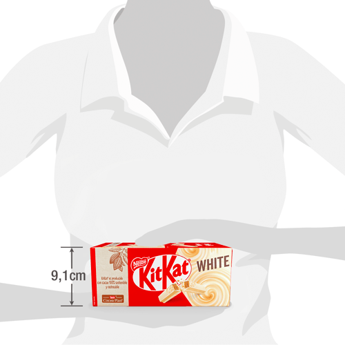KIT KAT® Wafer rellena con cacao cubierta de chocolate blanco Display de 24 Unidades de 41.5g