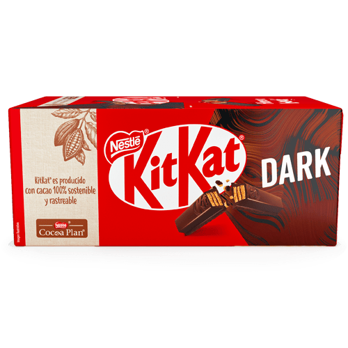 KIT KAT® Wafer rellena con cacao cubierta de chocolate oscuro Display de 24 Unidades de 41.5g
