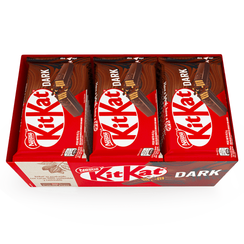 KIT KAT® Wafer rellena con cacao cubierta de chocolate oscuro Display de 24 Unidades de 41.5g