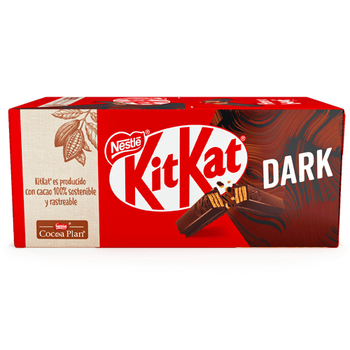 KIT KAT® Wafer rellena con cacao cubierta de chocolate oscuro Display de 24 Unidades de 41.5g