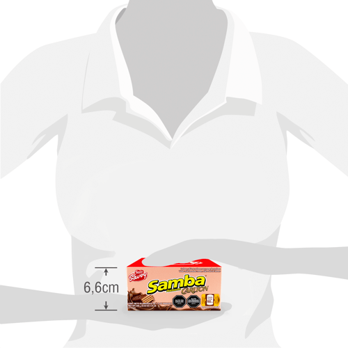 SAMBA® Wafer con Relleno Sabor a Avellanas Cubierto de Chocolate Display 20 Unidades de 32 g