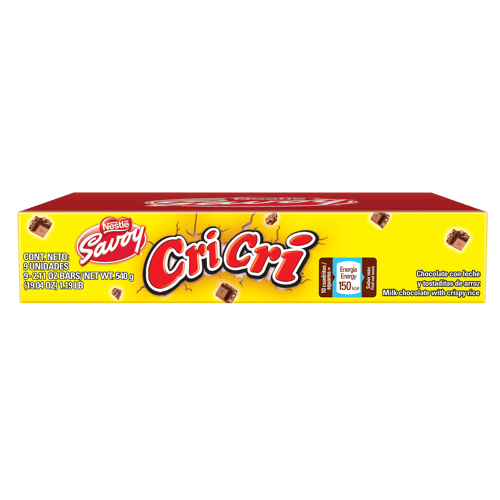 CRI CRI® Chocolate con Leche y Tostaditas de Arroz 9x60 g