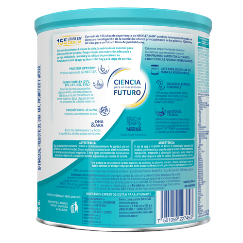 Fórmula infantil NAN® OPTIPRO 1 5 HMO de 400g