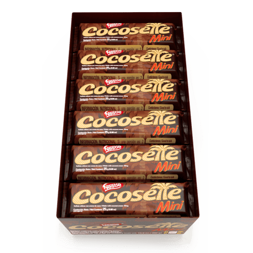 COCOSETTE® Mini Galleta Rellena de Crema de Coco Display 18 Unidades de 25 g