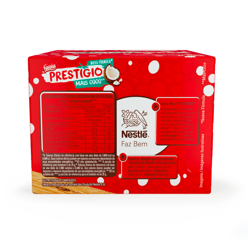 PRESTIGIO® Bombón Relleno con Coco Display 30 Unidades de 33 g