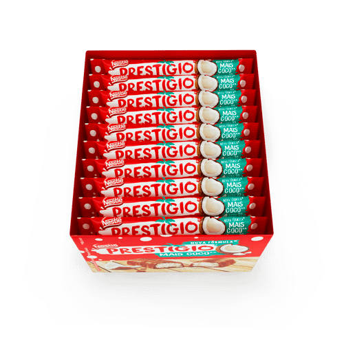 PRESTIGIO® Bombón Relleno con Coco Display 30 Unidades de 33 g