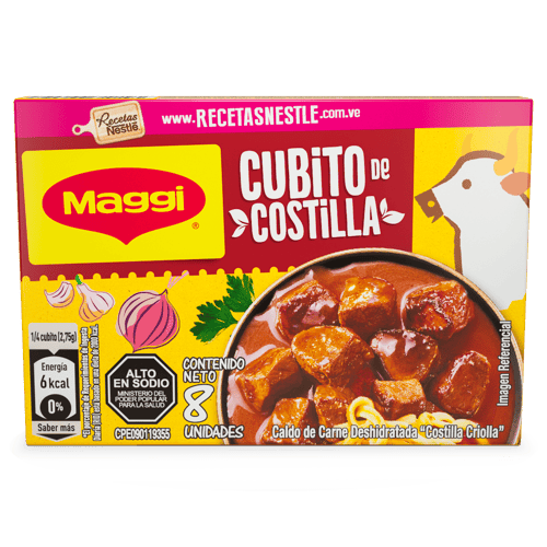 MAGGI® Caldo de Carne de Costilla Criolla Deshidratada 8 Cubitos 88 g