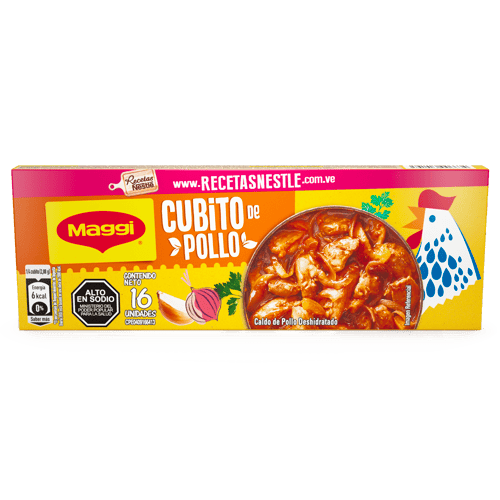 MAGGI® Caldo de Pollo Deshidratado 16 Cubitos 184 g