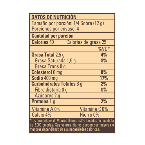 MAGGI® Base para Salsa Bechamel Bulto 24 Unidades de 50 g 