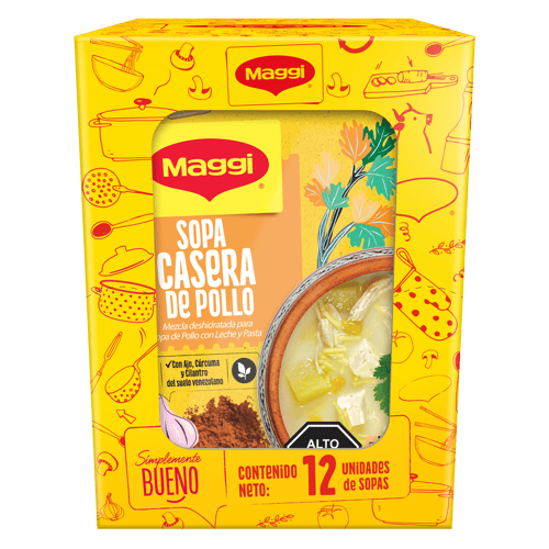 MAGGI® Sopa Casera de Pollo Display 12 Sobres de 62 g